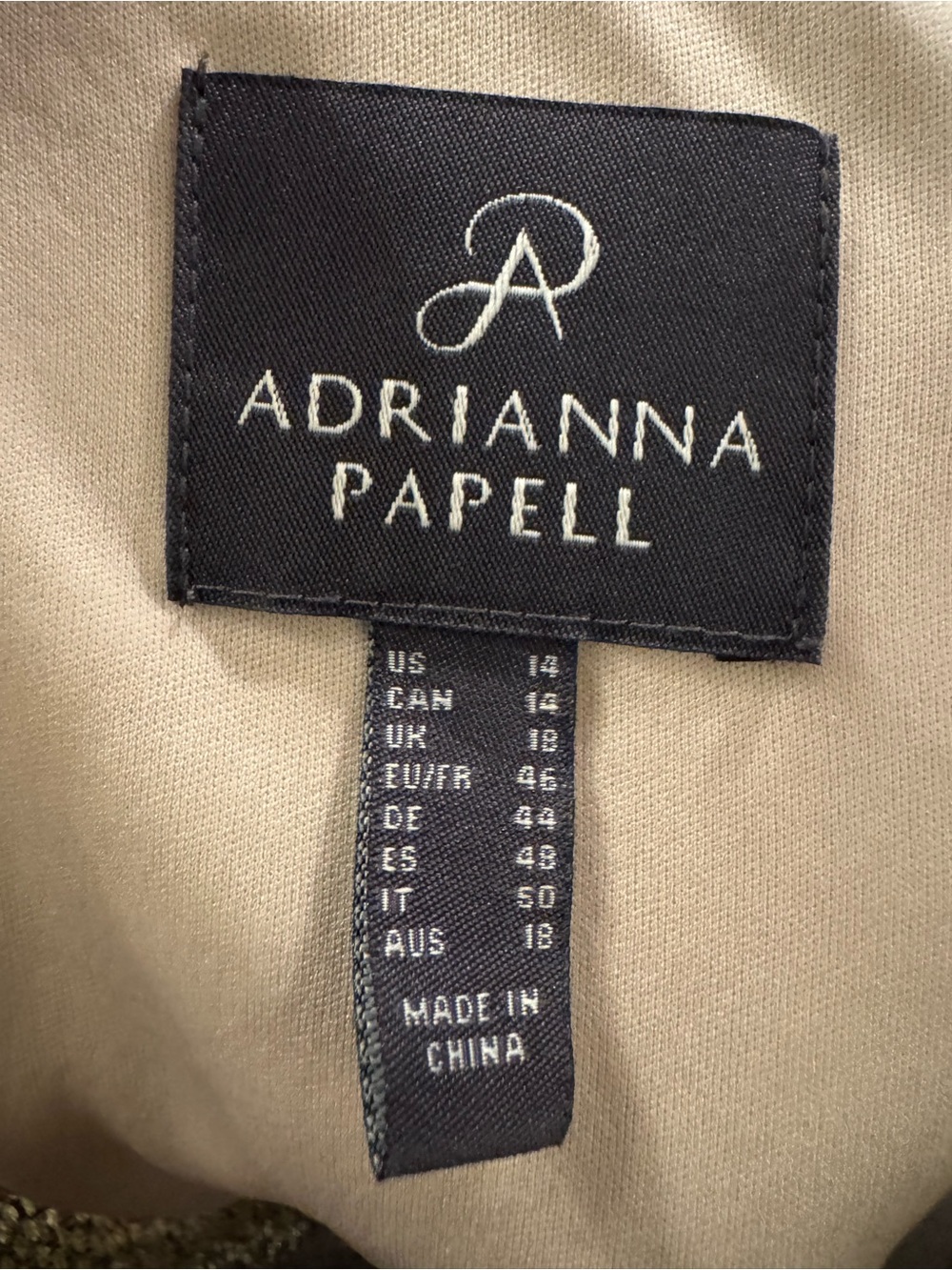 Arianna Papell Gold Metallic Draped Evening Gown Size 12 Formal Dress - Picture 2 of 5